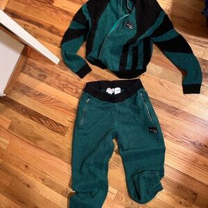 adidas Green & Black Knit Track Set – NWT